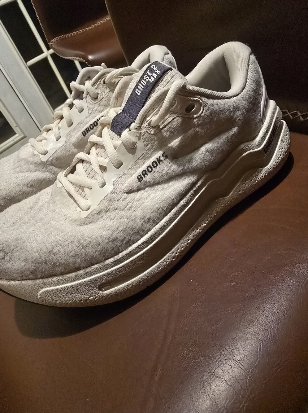 Brooks Ghost Neutral Cream/White Women Running Sneakers